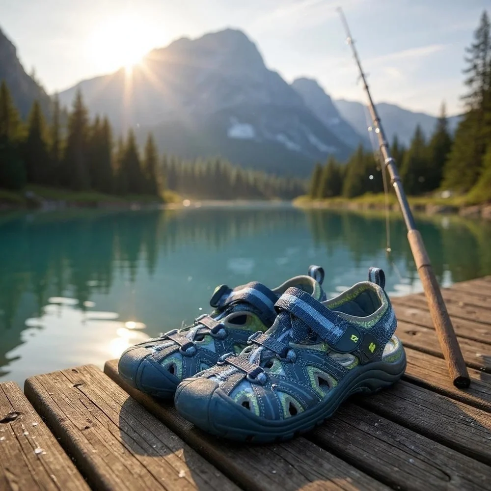 Merrell Hydro Hiker sandals size youth 1M blue green outdoor water shoes